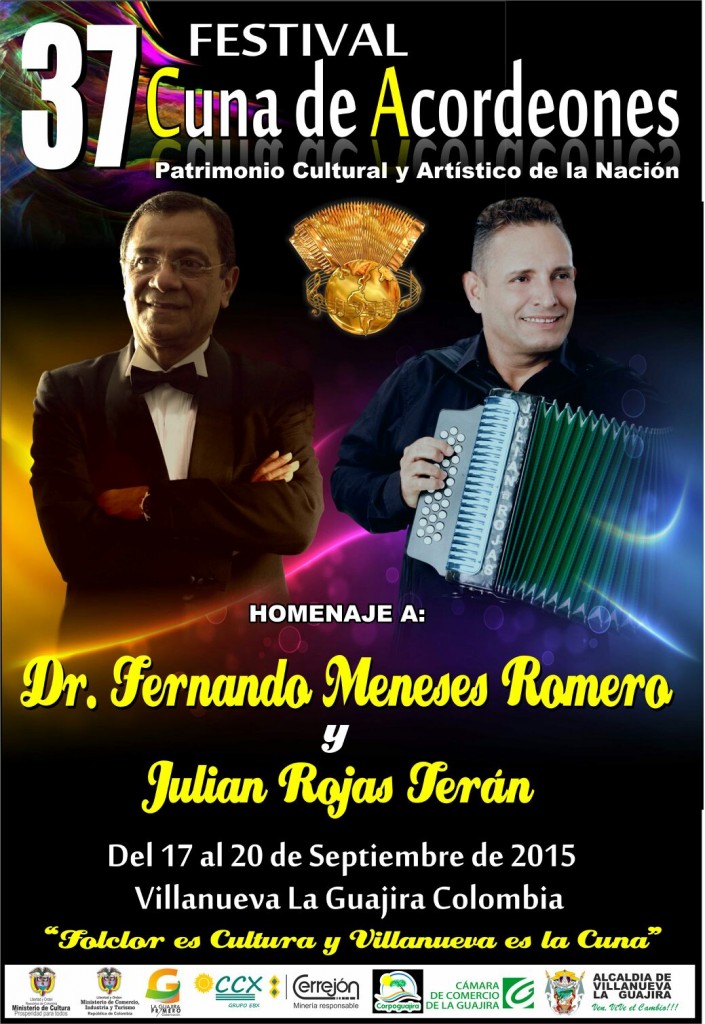 afiche festival cuna de acordeones 2015