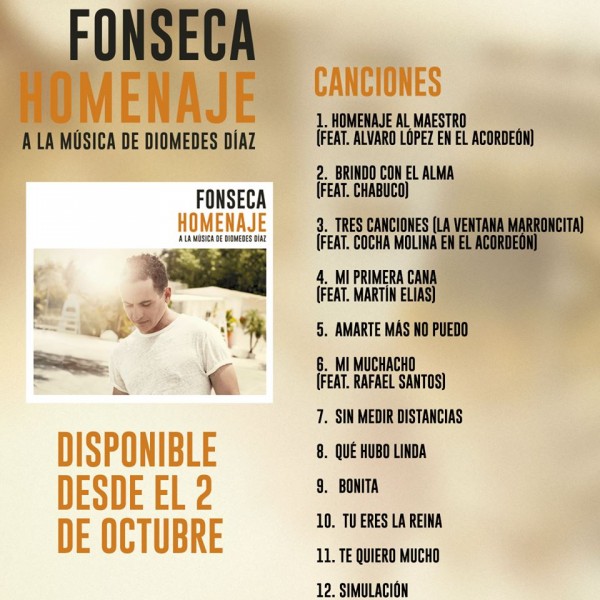fonseca - homenaje a diomedes díaz - canciones