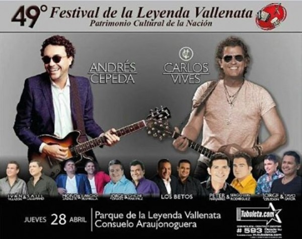 festival vallenato artistas 2016 - jueves 28 de abril